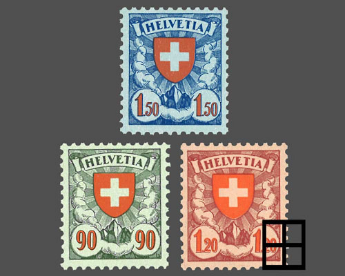 Blason, papier crayeux mêlé de fils de s