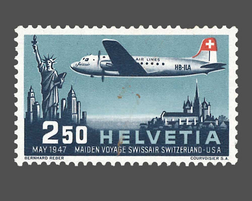 Swissair-Sonderflugpostmarke