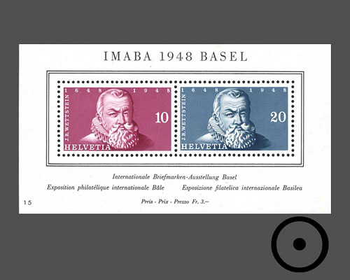 Gedenkblock zur Internationalen Briefmar