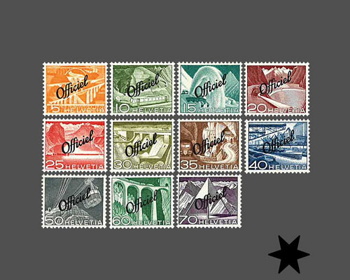 Technik und Landschaft mit Aufdruck "Off