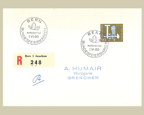 Souvenir Sheet of 50 Years of the Swiss