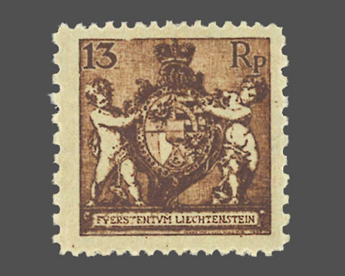 Emblèmes avec angelots / Dentelure L 9œ