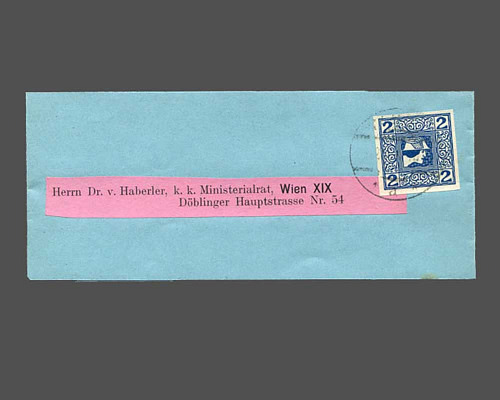 Mi.Nr. 157, 2 Heller Merkur blau 1908, v