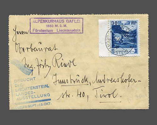 30 Rp. Freimarke 1930 mit Retusche vom d