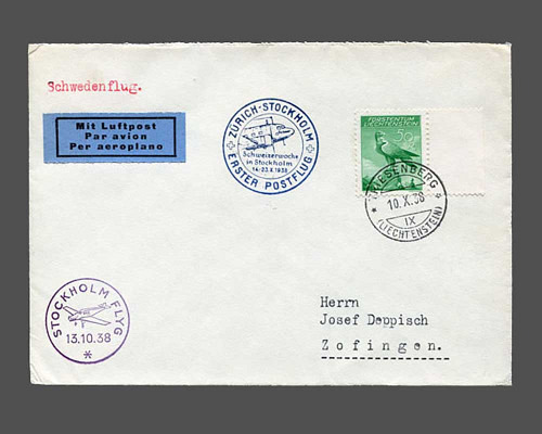 CHF 0.50 Adler, Stempel Triesenberg auf