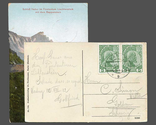 5 Heller 1912 im Paar als Mehrfachfranka