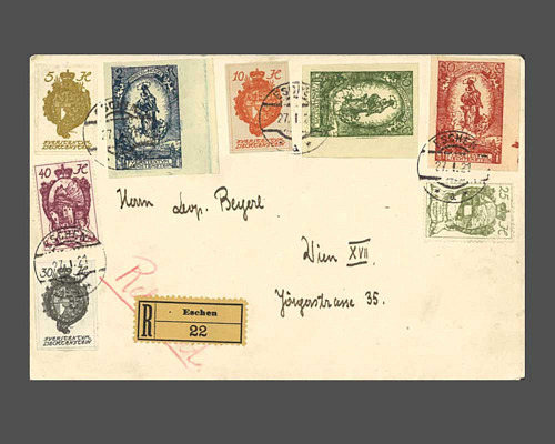 Mi. 40-42 U, 80. Geb. des Fürsten - Mado