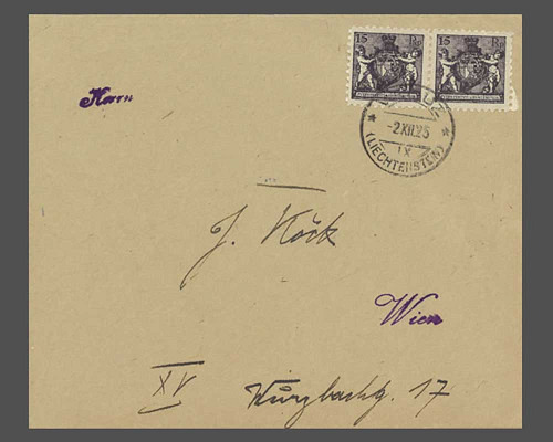 Mi. 52 A, 15 Rp. Zähnung 9 1/2 im Paar a