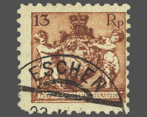 Mi.Nr. 51 A, Z.Nr. 51 B, 13 Rp. Freimark