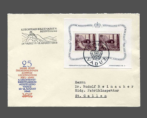 Mi.Nr. Block 4, Block 1946 auf Brief mit