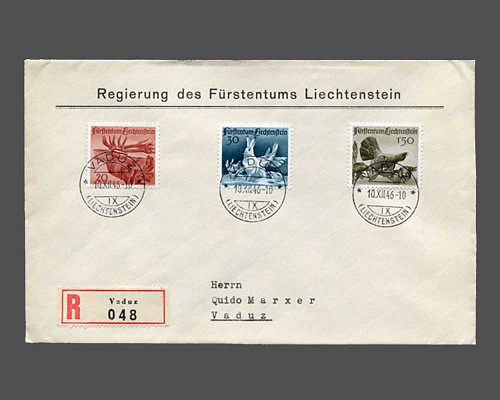 Jagd 1946 auf R-Regierungs-Brief mit Ers