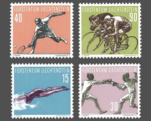 MiNr. 365-368, Z.Nr. 309-312 Sport 1958