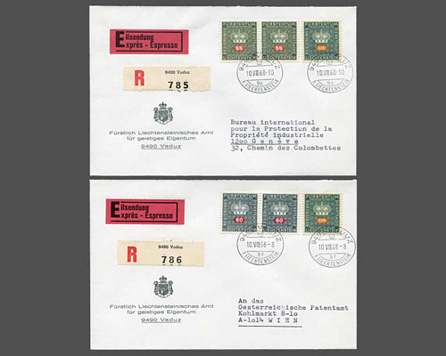 Dienstmarken Mi.Nr. 40, 41, 44 - 2 x 55