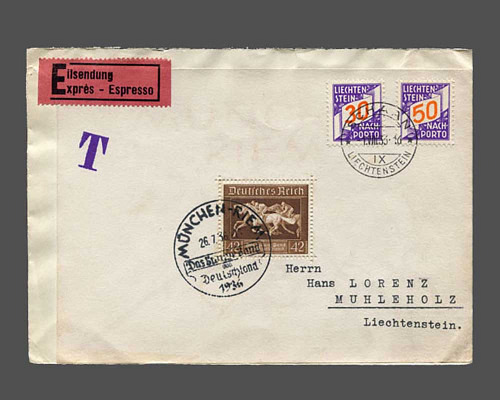 30 Rp. und CHF 0.50 Ausgabe 1928, Stempe