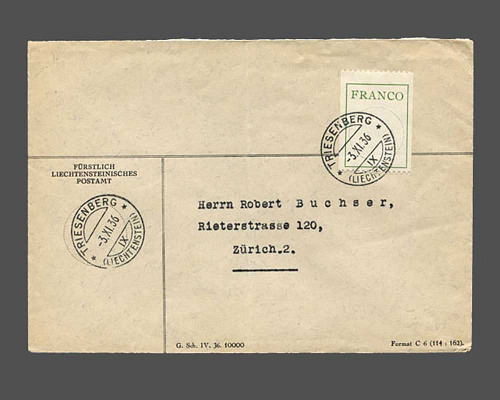 Auflage 1927/33 auf Postamts-Brief